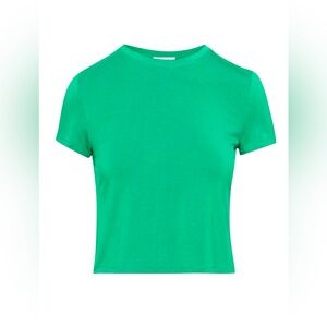 2/$15 ARITZIA BABATON Everyday T-Shirt Emerald Green Crop Top Size M